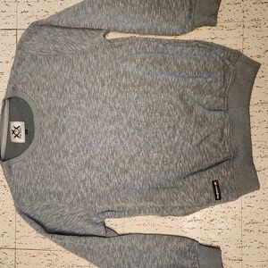 Diesel Industry Gray Speckle Puff Logo Pullover Crewneck Sweater Vintage Y2K